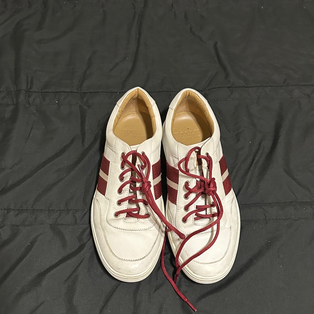 Bally White and Red Men's Sneakers - Picture 3 of 3